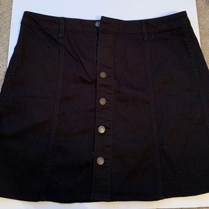 Black button up skirt